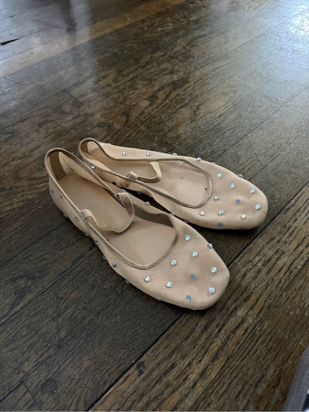 Jeffrey Campbell Nude Studded Ballet Flats